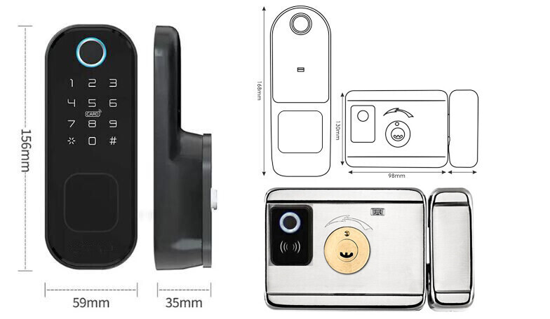 Khóa cửa sắt 507 - Tuya - Wifi