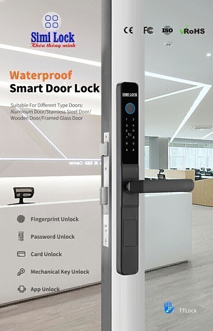 Khóa cửa nhôm Xingfa - S01 - Bluetooth TTLock